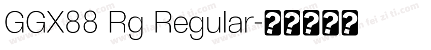 GGX88 Rg Regular字体转换